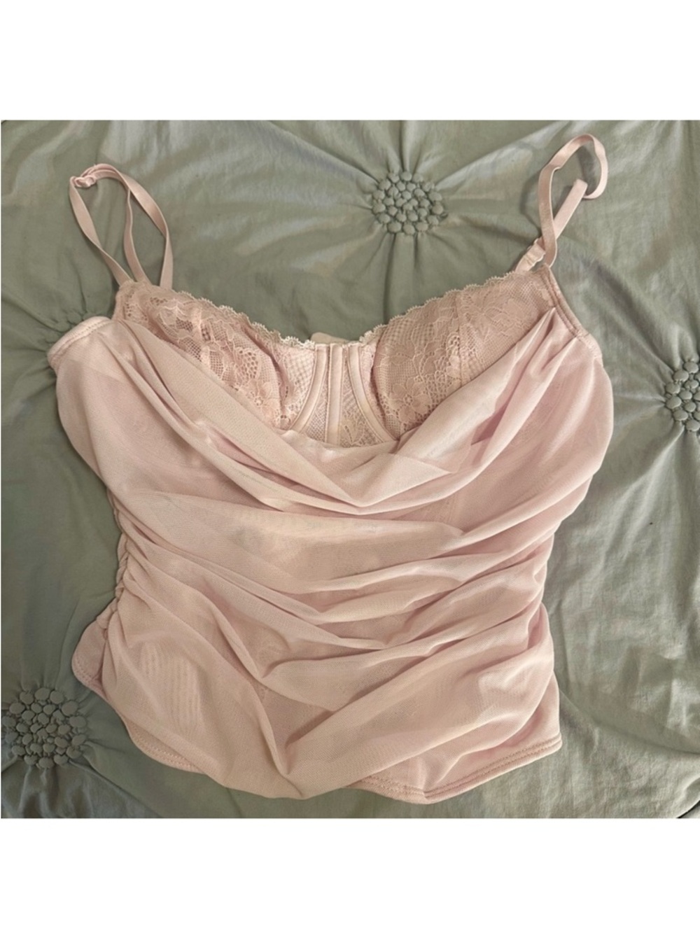 Garage Light Pink Lace Corset
